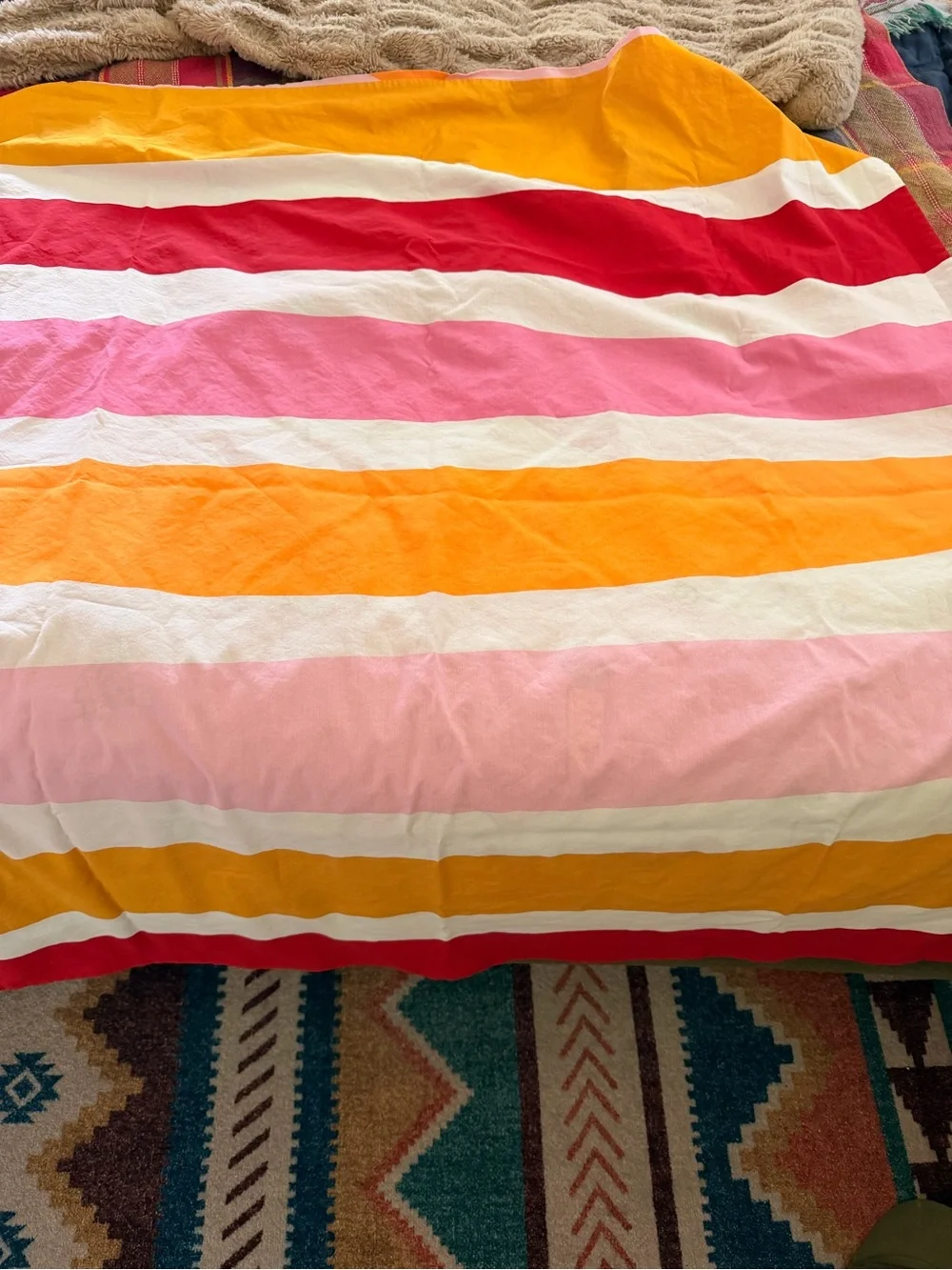 IKEA crib duvet ' playful pink and red duvet cover -